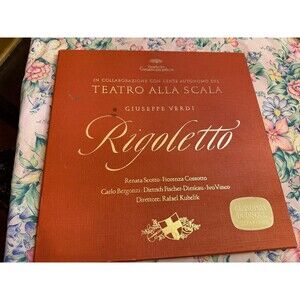VERDI  " RIGOLETTO  3 Vinyl LP  Box Set Program in Many Languages Grand Prix Dud